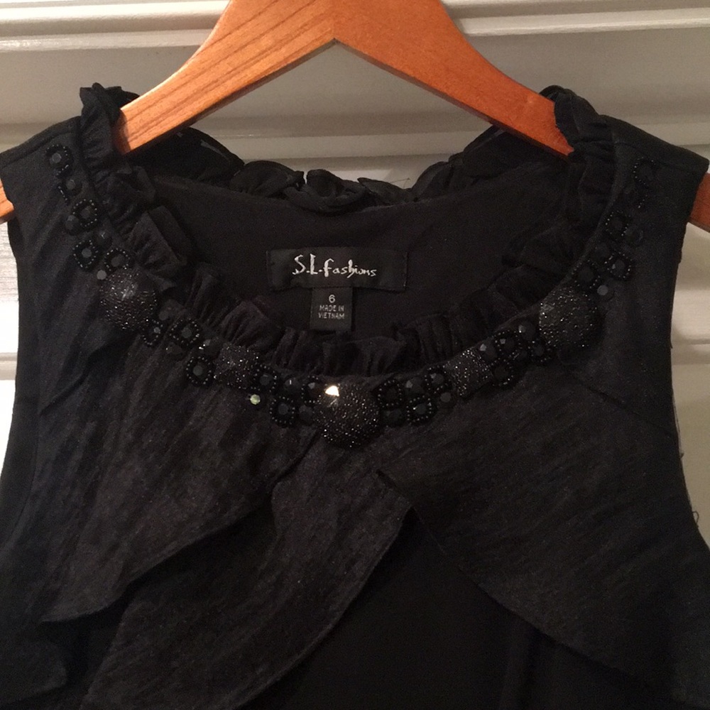 Black Ruffle Dress - Picture 2 of 5